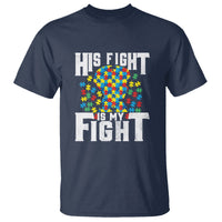 Autism Support T Shirt His Fight is My Fight Jig Saw Puzzle Boy - Wonder Print Shop