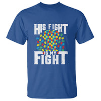 Autism Support T Shirt His Fight is My Fight Jig Saw Puzzle Boy - Wonder Print Shop