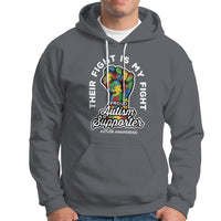 Proud Autism Supporter Hoodie Their Fight is My Fight Raised Fist Fighters - Wonder Print Shop