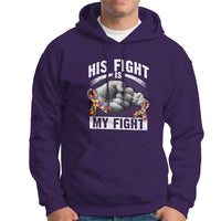 Autism Support Hoodie Her Fight Is My Fight Fighters Fist Bump