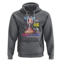 Cute Giraffe Autism Hoodie It's Ok To Be Different - Wonder Print Shop