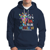 Cool Giraffe Autism Hoodie It's Ok To Be Different Jigsaw Puzzle - Wonder Print Shop