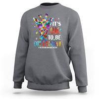 Cool Giraffe Autism Sweatshirt It's Ok To Be Different Jigsaw Puzzle - Wonder Print Shop