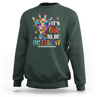 Cool Giraffe Autism Sweatshirt It's Ok To Be Different Jigsaw Puzzle - Wonder Print Shop