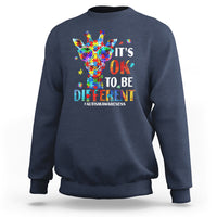 Cool Giraffe Autism Sweatshirt It's Ok To Be Different Jigsaw Puzzle - Wonder Print Shop