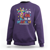 Cool Giraffe Autism Sweatshirt It's Ok To Be Different Jigsaw Puzzle - Wonder Print Shop