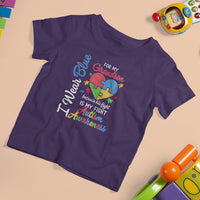 Autism Grandparents T Shirt For Kid I Wear Blue For My Grandson Because His Fight is My Fight Grandma Grandpa - Wonder Print Shop
