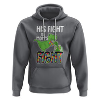 Dinosaur Autism Mama Hoodie His Fight Is Mom's Fight Acceot Love Support Jigsaw Puzzle - Wonder Print Shop