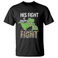 Dinosaur Autism Mama T Shirt His Fight Is Mom's Fight Acceot Love Support Jigsaw Puzzle - Wonder Print Shop