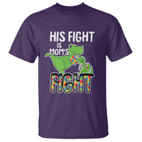 Dinosaur Autism Mama T Shirt His Fight Is Mom's Fight Acceot Love Support Jigsaw Puzzle - Wonder Print Shop