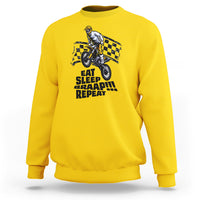 Funny Eat Sleep Braap Repeat Dirtbike Sweatshirt - Wonder Print Shop
