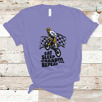 Funny Eat Sleep Braap Repeat Dirtbike T Shirt - Wonder Print Shop