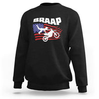 Braap Sweatshirt Vintage American Flag - Wonder Print Shop