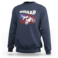 Braap Sweatshirt Vintage American Flag - Wonder Print Shop