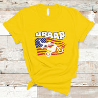 Braap T Shirt Vintage American Flag - Wonder Print Shop