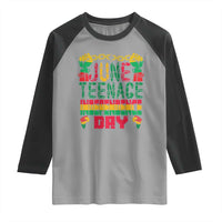 Juneteenth 1865 Independence Day Raglan Shirt