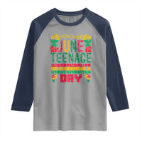 Juneteenth 1865 Independence Day Raglan Shirt