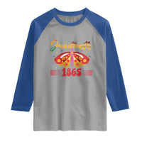 Juneteenth 1865 Butterfly Raglan Shirt