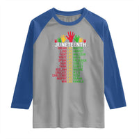 Juneteenth 1865 Raglan Shirt Dream Like Leaders