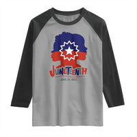 Juneteenth Flag Raglan Shirt Celebrating Black Freedom Day 1865