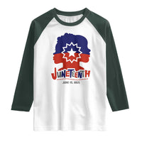 Juneteenth Flag Raglan Shirt Celebrating Black Freedom Day 1865