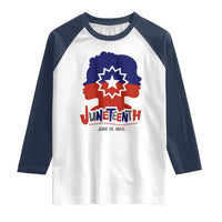 Juneteenth Flag Raglan Shirt Celebrating Black Freedom Day 1865
