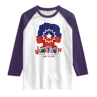 Juneteenth Flag Raglan Shirt Celebrating Black Freedom Day 1865