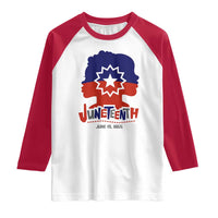 Juneteenth Flag Raglan Shirt Celebrating Black Freedom Day 1865