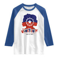 Juneteenth Flag Raglan Shirt Celebrating Black Freedom Day 1865