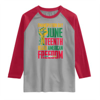 Emancipation Day Raglan Shirt Juneteenth Black American Freedom Since 1865