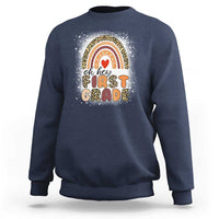 Oh Hey First Grade Sweatshirt Rainbow Bleached, 1st Day of School for Girls - Wonder Print Shop
