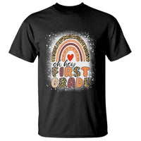Oh Hey First Grade T Shirt Rainbow Bleached, 1st Day of School for Girls - Wonder Print Shop