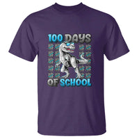 100 Days of School T-Rex T Shirt 100 Days Smarter Celebration - Wonder Print Shop