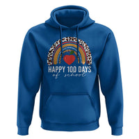 Rainbow 100 Days of School Hoodie Womens Happy 100th Day for Teacher - Wonder Print Shop