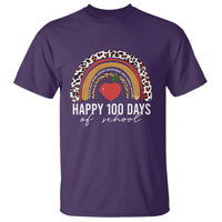 Rainbow 100 Days of School T Shirt Womens Happy 100th Day for Teacher - Wonder Print Shop