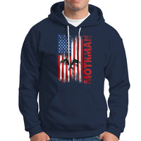 Mothman Cryptid Cryptozoology Hoodie with American Flag - Wonder Print Shop