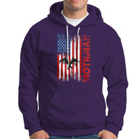 Mothman Cryptid Cryptozoology Hoodie with American Flag - Wonder Print Shop