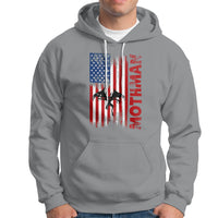 Mothman Cryptid Cryptozoology Hoodie with American Flag - Wonder Print Shop