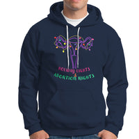 Retro Holiday Lights And Abortion Rights Hoodie Pro Choice Feminist - Wonder Print Shop