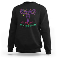 Retro Holiday Lights And Abortion Rights Sweatshirt Pro Choice Feminist - Wonder Print Shop