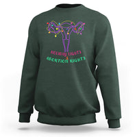 Retro Holiday Lights And Abortion Rights Sweatshirt Pro Choice Feminist - Wonder Print Shop