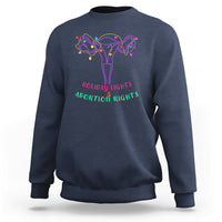 Retro Holiday Lights And Abortion Rights Sweatshirt Pro Choice Feminist - Wonder Print Shop