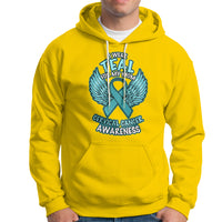 Cervical Cancer Awareness Hoodie I Wear Teal For My Mom Shirt - Wonder Print Shop