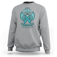 Cervical Cancer Awareness Sweatshirt I Wear Teal For My Mom Shirt - Wonder Print Shop