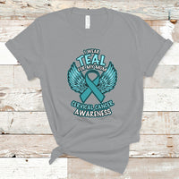 Cervical Cancer Awareness T Shirt I Wear Teal For My Mom Shirt - Wonder Print Shop