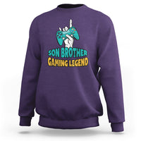 Gamer Sweatshirt Gifts For Son, Son Brother Gaming Legend - Wonder Print Shop