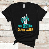 Gamer T Shirt Gifts For Son, Son Brother Gaming Legend - Wonder Print Shop