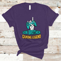 Gamer T Shirt Gifts For Son, Son Brother Gaming Legend - Wonder Print Shop
