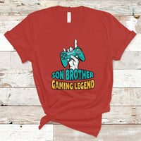 Gamer T Shirt Gifts For Son, Son Brother Gaming Legend - Wonder Print Shop