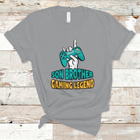 Gamer T Shirt Gifts For Son, Son Brother Gaming Legend - Wonder Print Shop